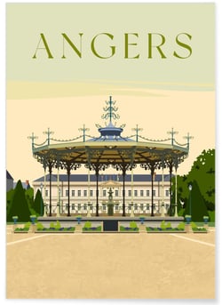 Affiche ville Angers 5 | A3 : 29,7x42cm