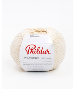 Pelote de Coton et Lin PHIL RUSTIQUE - Phildar Ecru