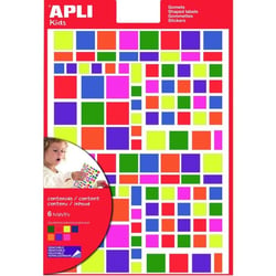 Apli Agipa - Gommettes Assortiment Rond Carré triangle 700 gommettes