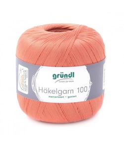 HAKELGARN 100 fil coton à crocheter - Grundl - certifié Oeko-Tex 119 Orange
