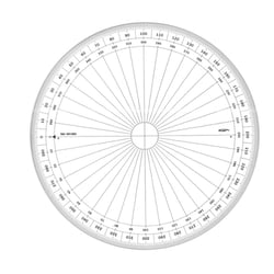 Graphoplex - Rapporteur cercle entier grades Ø 25 cm