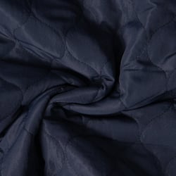 Tissu Doudoune matelassé Garance   sur fond Bleu marine