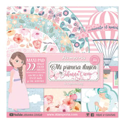 Pochette de 22 feuilles recto Mi primera llusion nina Stamperia