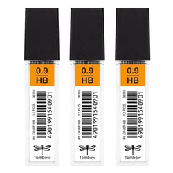 Mine de rechange Tombow - Lot de 3 étuis de 12 mines - Pointe 0,9 mm - Dureté HB