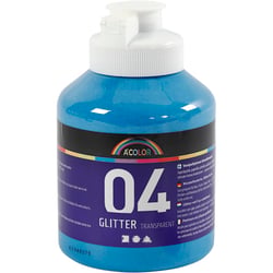 Peinture Acrylique Scintillante, bleu, 500 ml/ 1 flacon