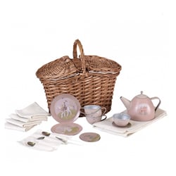 Set de the princesse dans un panier en osier - Egmont Toys - Beige
