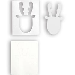 MégaCréa DIY - Carte double shaker Renne Carte à paillette 14cm