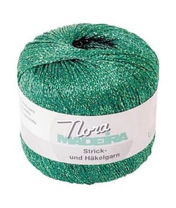 Fil à crocheter et à tricoter métallisé Nora Madeira - 25GR 358 Vert