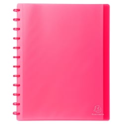 Protège-documents à anneaux et pochettes détachables 60 vues - A4 - Rouge - x 4 - Exacompta