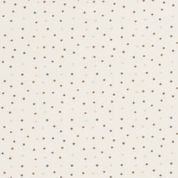 Tissu Jersey Coton Petits pois vert et ocre sur fond Ecru