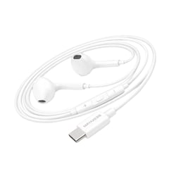 Mayaxess Écouteurs Filaires USB-C pour iPhone 16 Pro avec Micro intégré Blanc
