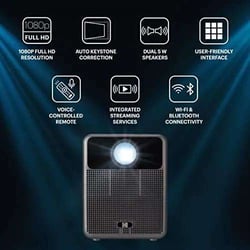Vidéoprojecteur Kodak FLIK HD10 -, 200 Lumens, 1080p, Bluetooth 5, Full HD, WiFi