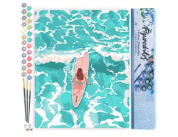 Peinture par Numéro Figured'Art - Fille parmi les vagues - Kit de Loisir Créatif DIY Numéro d'Art Complet - 40x50cm sans châssis en bois