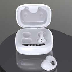 Ecouteurs Bluetooth Sans Fil Réduction De Bruit Conduction Osseuse Blanc Blanc YONIS