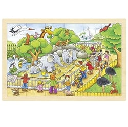 Puzzle Une journée au zoo 24 pcs - Goki