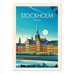 Affiche 50x70 cm - Stockholm - Studio Inception