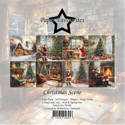 24 papiers scrapbooking 15 x 15 cm Paper Favourites CHRISTMAS SCENE
