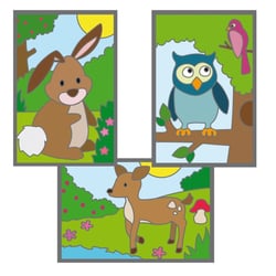 MégaCréa DIY - Cartes à gratter 10x15 cm La forêt 3 pièces Activités manuelles Enfant