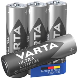 Blister de 4 piles Lithium LR6/AA