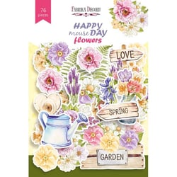 Die cuts formes décoratives scrapbooking Fabrika Décoru 76 pièces HAPPY MOUSE DAY FLOWERS