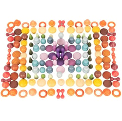 Formes en bois colorées 168 pcs - TickiT