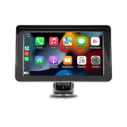 Avizar Écran CarPlay 7" Tactile avec Android Auto / GPS / Pare-Soleil / Lecteur MP5 Noir