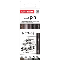 Feutres - Noir, gris et sépia - Dessin - Ecriture - Pointe 0,8mm - Uni-Pin - Lettering