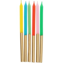 24 Bougies Rétro Métallique - 10 cm