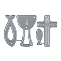 Kit Poch.à découp.Confirmation,Communion, 2 - 3,9cm x 1,8 - 2,5cm, 4 pces