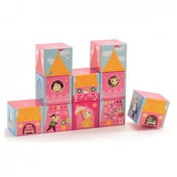 10 cubes chateau de princesse - Djeco - Orange