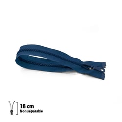 Fermeture éclair Z53 - moulée 6mm Non séparable - 18 cm