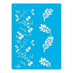 Pochoir plastique souple réutilisable 18,5 x 14,5 cm Fabrika Decoru FEUILLE 434