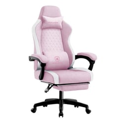 Chaise gaming ergonomique GTPLAYER - Tissu respirant - Rose - 47 x 57 x 130 cm