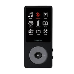 Lenco Lecteur MP3 / MP4 8Go avec Bluetooth Écran LCD en Couleur Gris