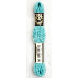 Fil de laine - DMC - Laine Colbert - 100% laine - Turquoise métallisé - 7598 - Canevas