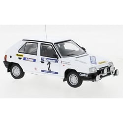Miniature montée - IXO - Skoda Favorit 136L - Rallye Valasska Zima 1989 - Échelle 1/43 - Blanc