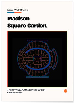 Affiche Madison Square Garden - New York Knicks | A3 : 29,7x42cm