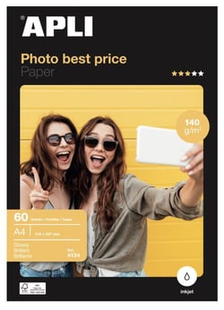Apli 04134 - Papier photo brillant A4 135g. PhotoBasic