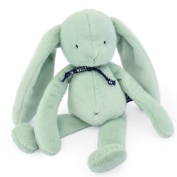 Peluche Lapin Méloé vert sauge 37 cm - Maïlou Tradition