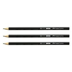 Crayon graphite - FABER-CASTELL - Lot de 3 - Hexagonal - Dureté B - Mine 2 mm
