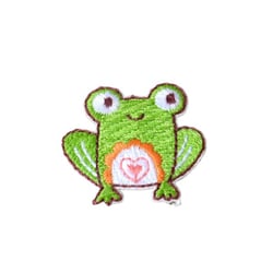 Ecusson thermocollant forêt grenouille 3,5cm x 2,5cm