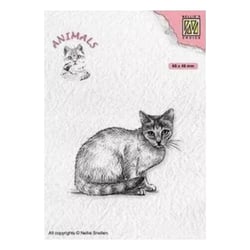 Tampon transparent scrapbooking Nellie's choice CHAT 023