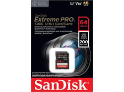 Carte mémoire SD SANDISK Extreme Pro - Extreme Pro - SDXC - Noir - 64 Go