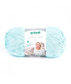 Fil à tricoter Cotton Soft Uni 100GR - Grundl - Certifié Oeko-tex 01 Bleu
