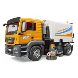 Camion de nettoyage de rues man tgs - bruder - 03780 - balayeuse