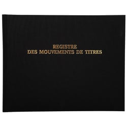 Registre 24x32cm - Mouvements de titres 100 pages - Noir - Exacompta