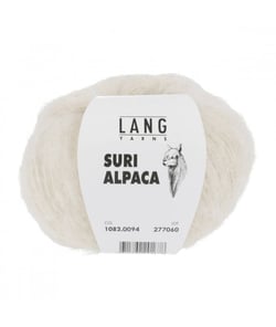 Pelote de 100% Alpaga SURI ALPACA - 25GR - Lang Yarns 0094 Blanc