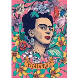 Puzzle femme et les fleurs viva la vida 500 pieces - collection frida kahlo - educa - 19251