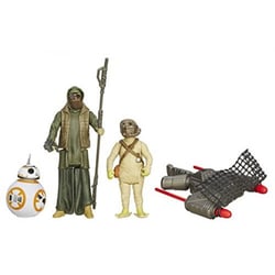 2 figurines star wars bb-8 unkar's thug et jakku scavenger 9.5 cm - rebels mission dans l'espace - hasbro - b3956