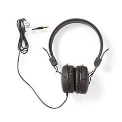 Nedis Casque Filaire Supra-auriculaire avec Connecteur Jack 3.5 mm Noir